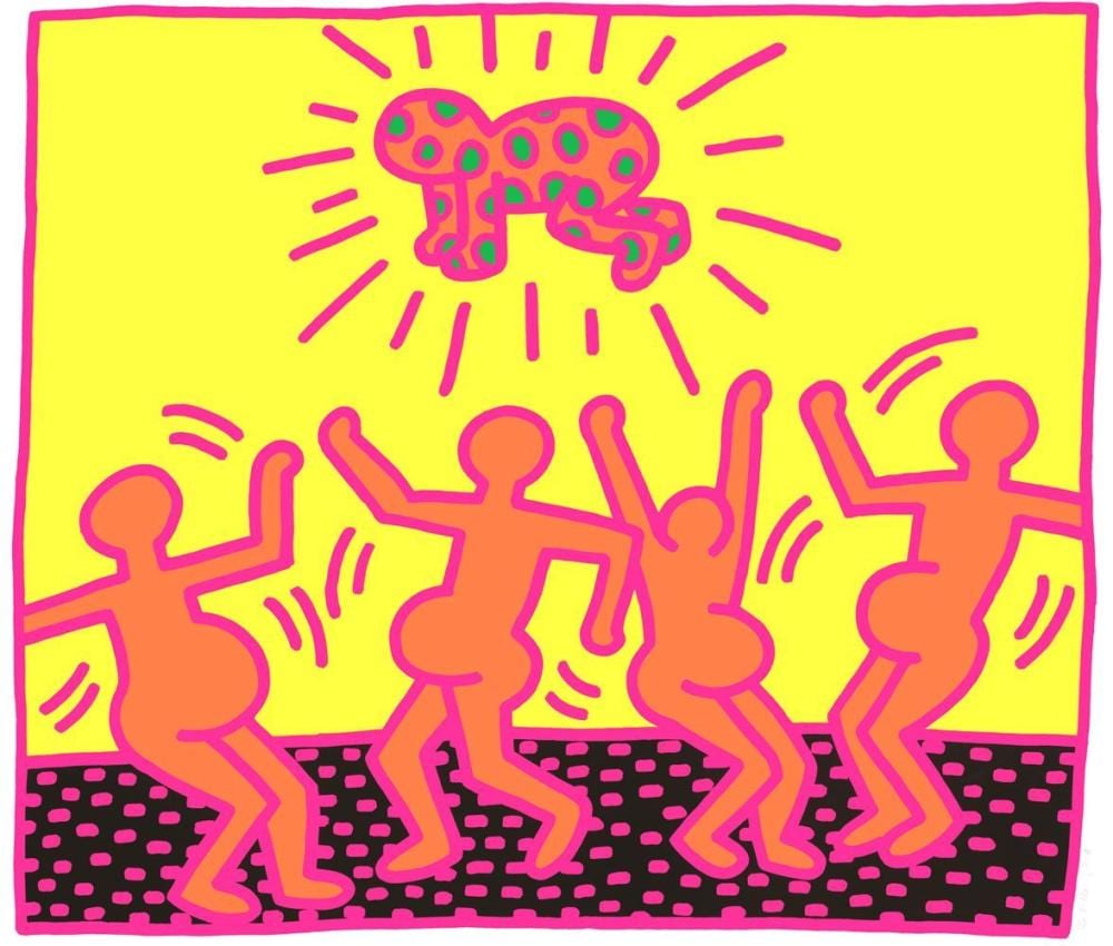 Keith Haring_Untitled, Pl.1 from 'The Fertility Suite' comparable sale