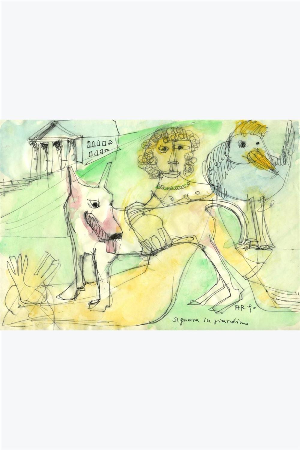 Aldo Rossi comparable auction result: aldo rossi 1931 1997 signora in giardino 1990