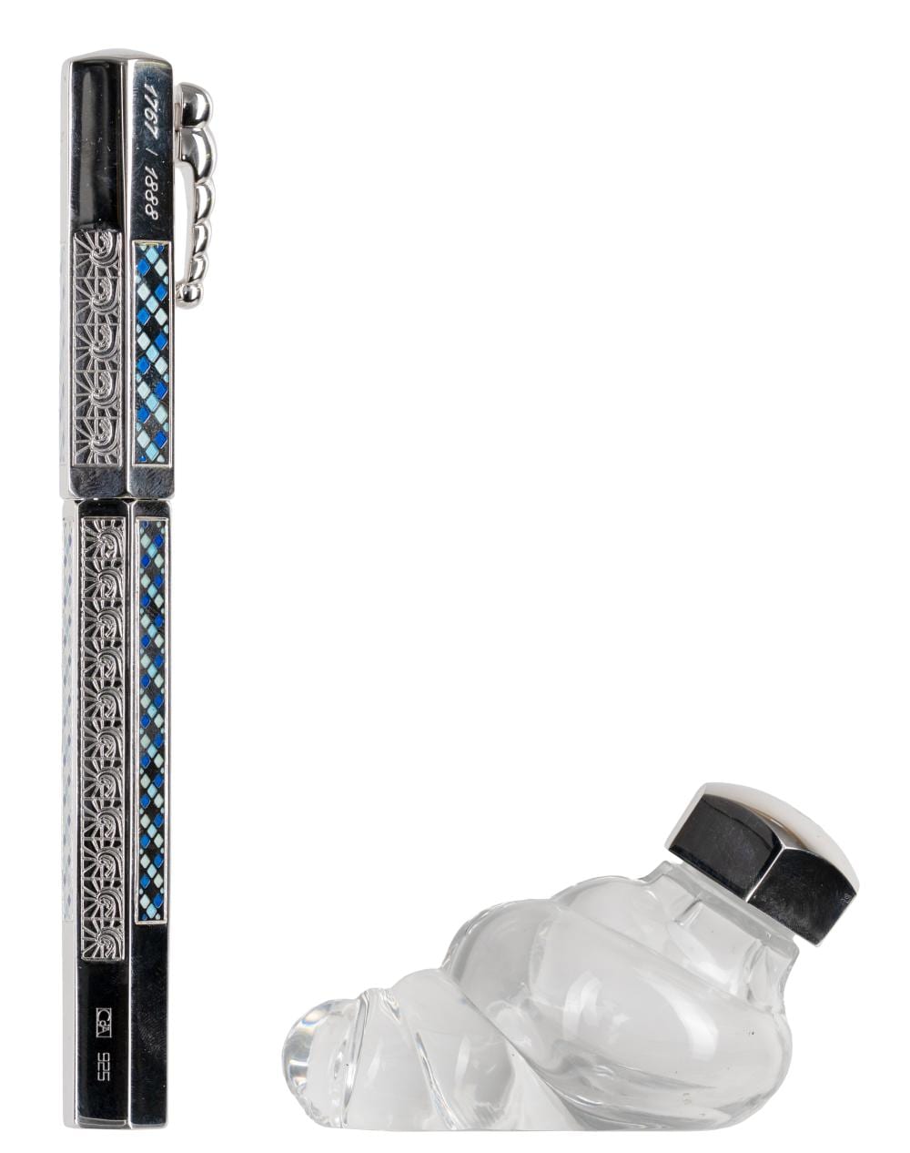 Caran D'Ache comparable auction result: caran d ache silver fountain pen la modernista