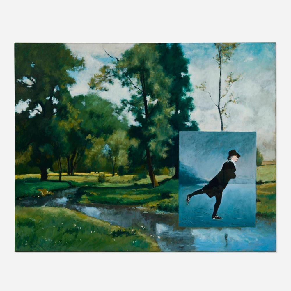 George Deem comparable auction result: george deem landscape with ghost