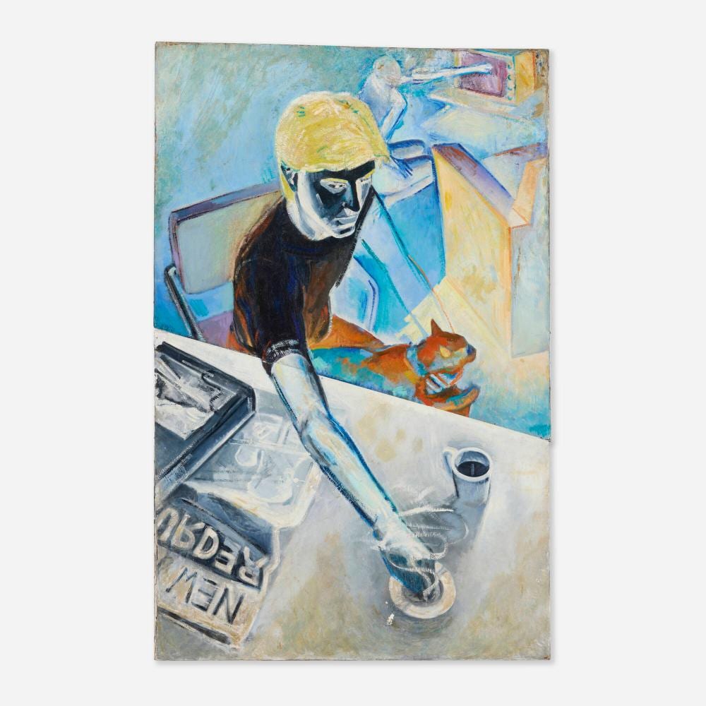 Frank Moore comparable auction result: frank moore george diptych