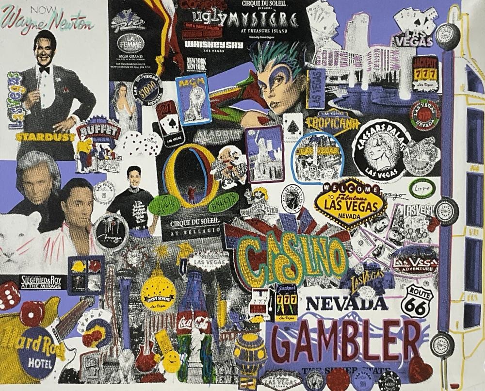 Steve Kaufman comparable auction result: steve kaufman signed numbered embellished canvas