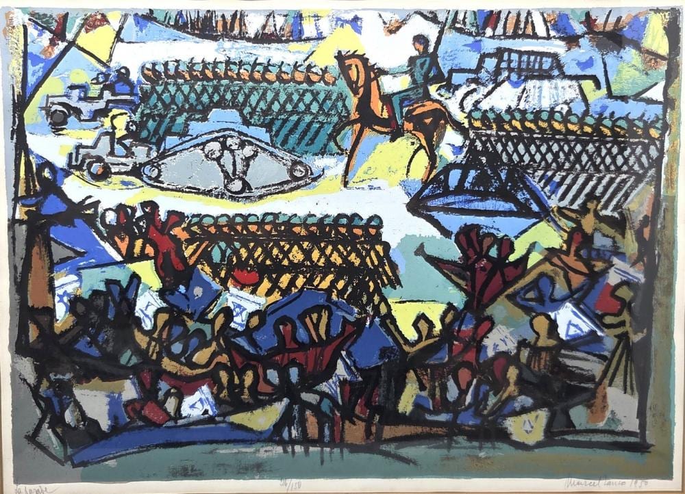 Marcel Janco comparable auction result: marcel janco 1895 1984 the first military parade of the idf