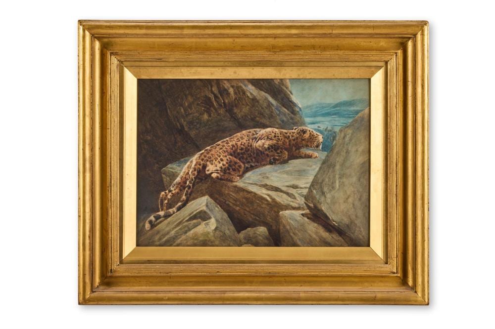 Arthur Wardle comparable auction result: arthur wardle british 1864 1949 a leopard hunting by night