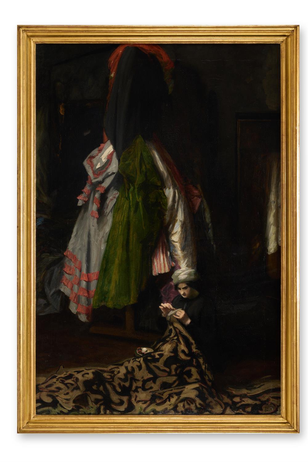 Daniel Albert Wehrschmidt comparable auction result: daniel albert wehrschmidt german american 1861 1932 mending the tapestry