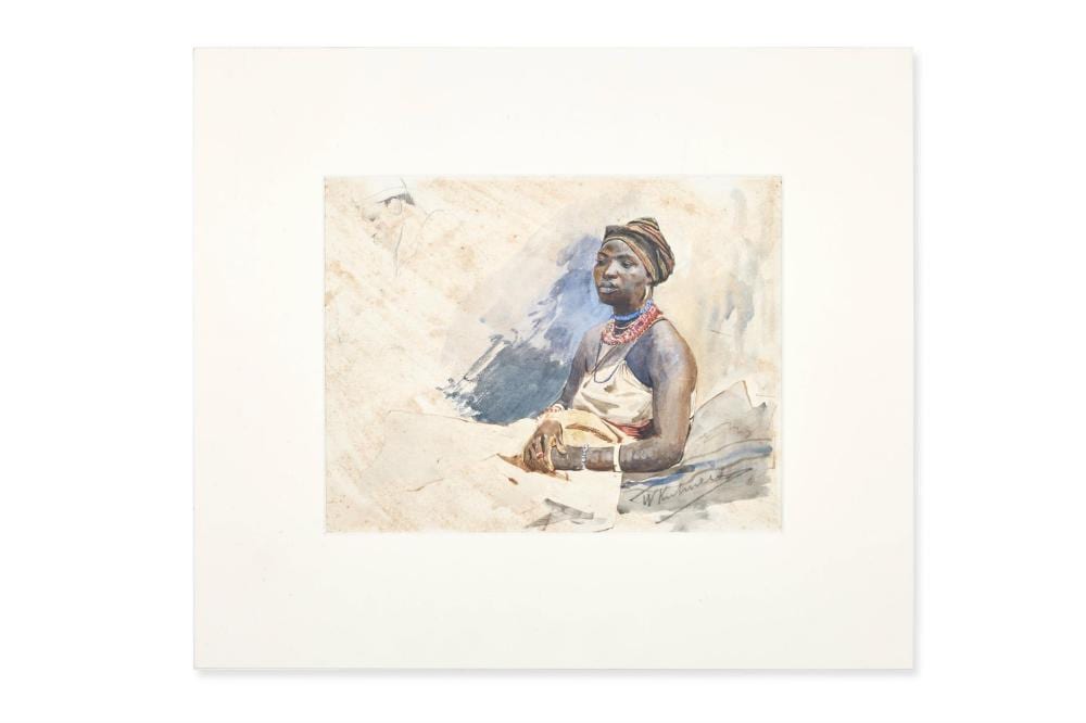 Wilhelm Kuhnert comparable auction result: wilhelm kuhnert german 1865 1926 study of a woman
