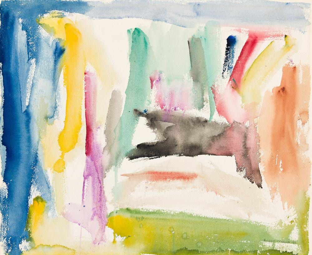 Giorgio Cavallon comparable auction result: giorgio cavallon provincetown landscape watercolor on paper 1959