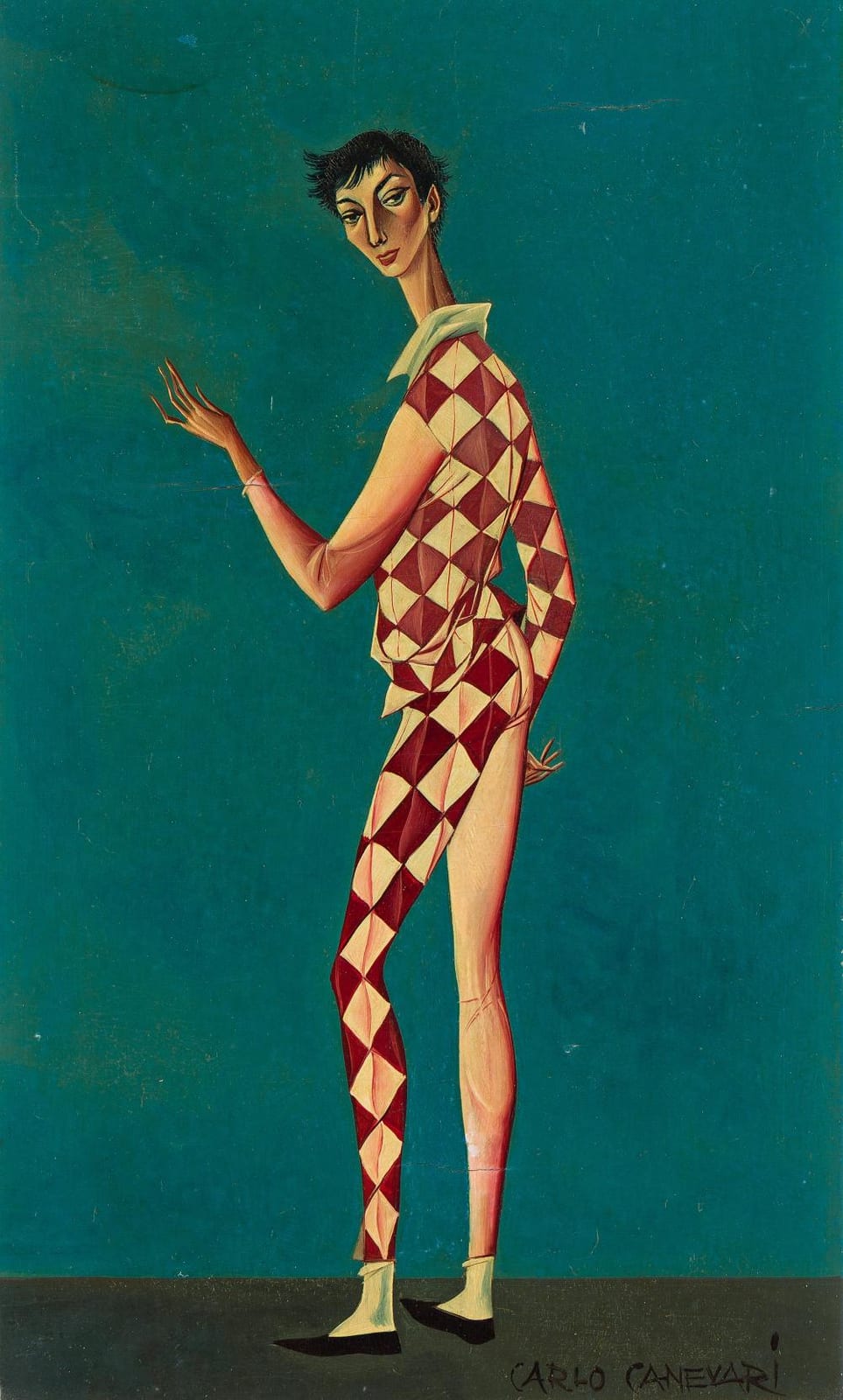 Carlo Canevari comparable auction result: carlo canevari untitled oil on panel