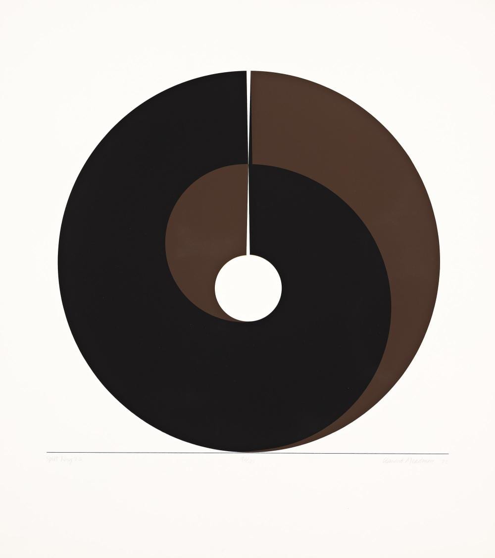 Clement Meadmore comparable auction result: clement meadmore split ring 2d color screenprint 1972