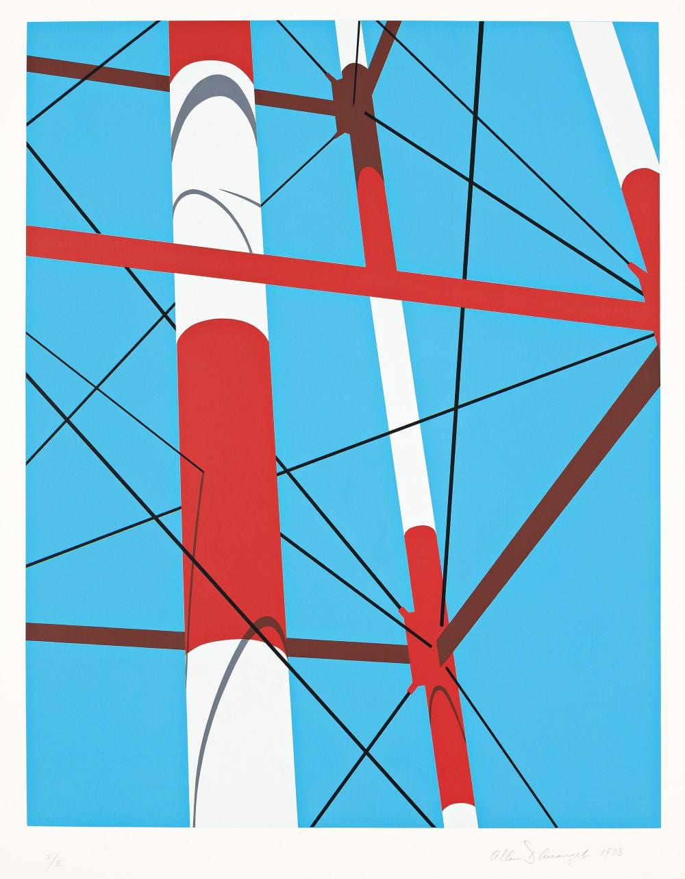allan d arcangelo watertower color screenprint 1973 · Swann Auction Galleries · 2026-05-14 Allan D' Arcangelo comparable auction result: allan d arcangelo watertower color screenprint 1973