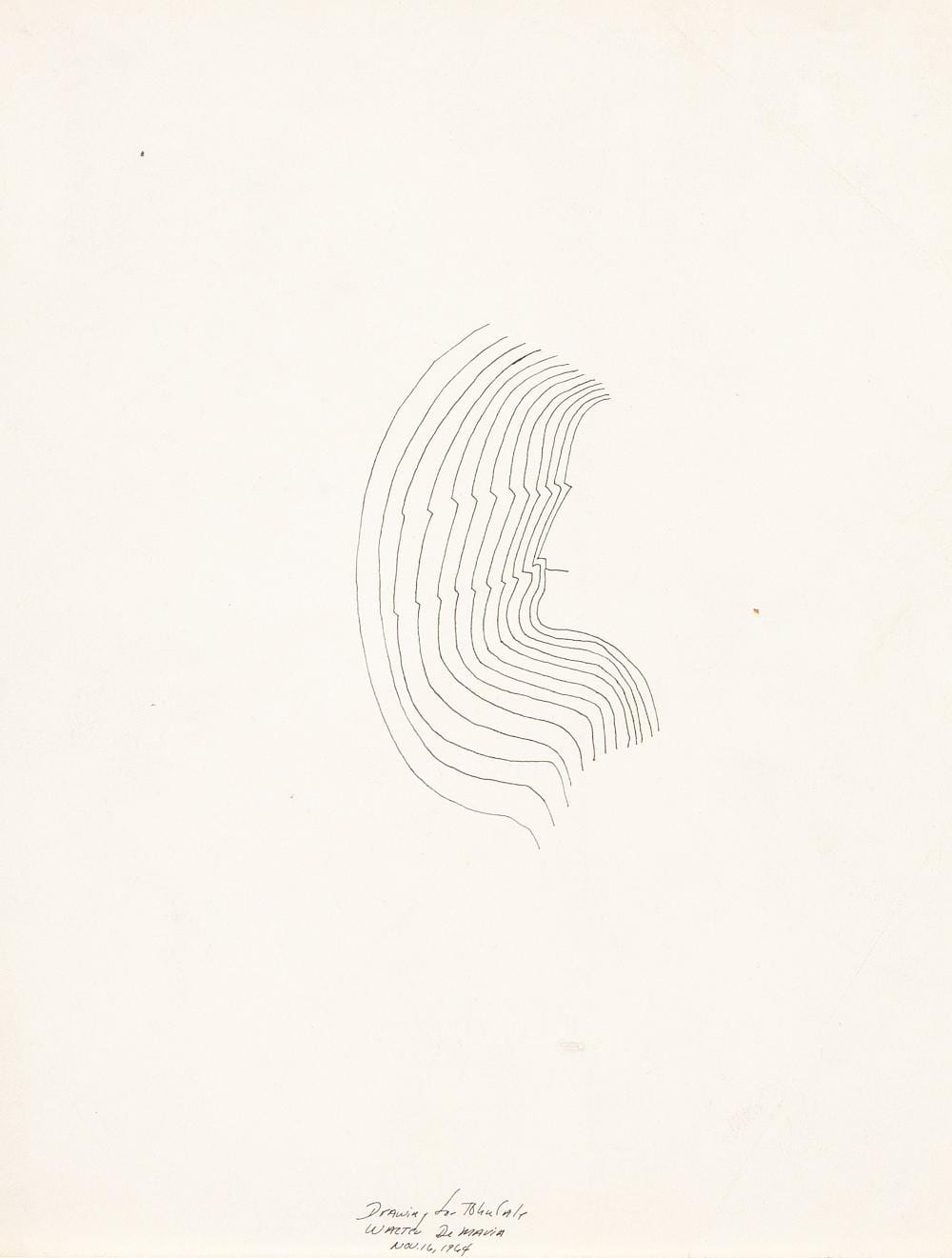Walter De Maria comparable auction result: walter de maria drawing for john cale ink on paper 1964