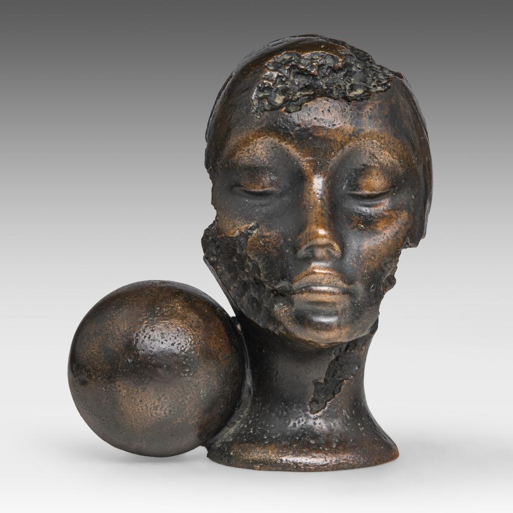 Paul van Hoeydonck comparable auction result: paul van hoeydonck 1925 2025 head 1976 patinated bronze 26 5 cm 10 42 in