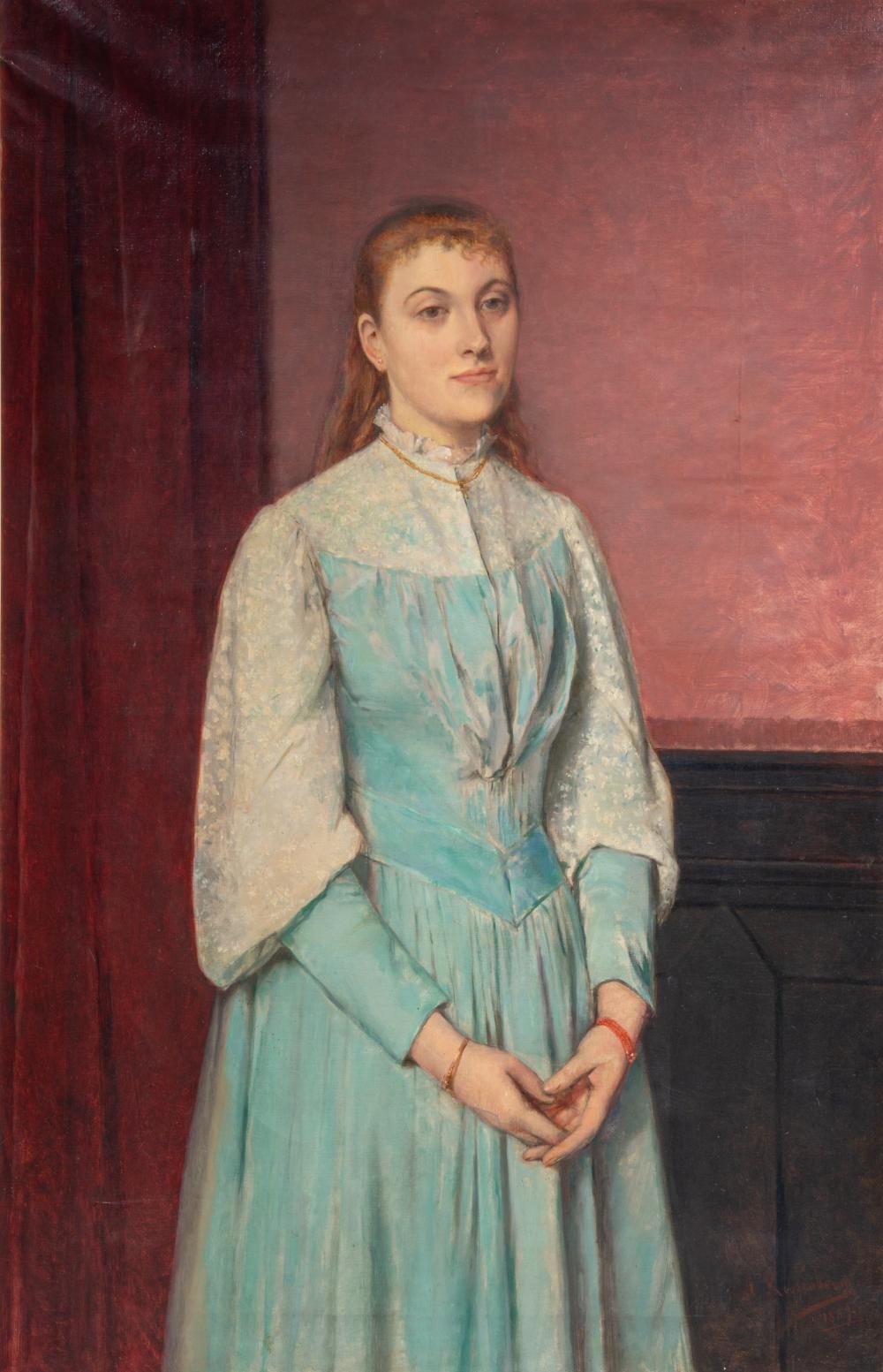 Albert Roosenboom comparable auction result: albert roosenboom 1845 1875 three quarter portrait of a lady 1889 oil on canvas 130 x 85 cm 51 17 x 33 46 in frame 144 x 99 cm 56 68 x 38 97 in