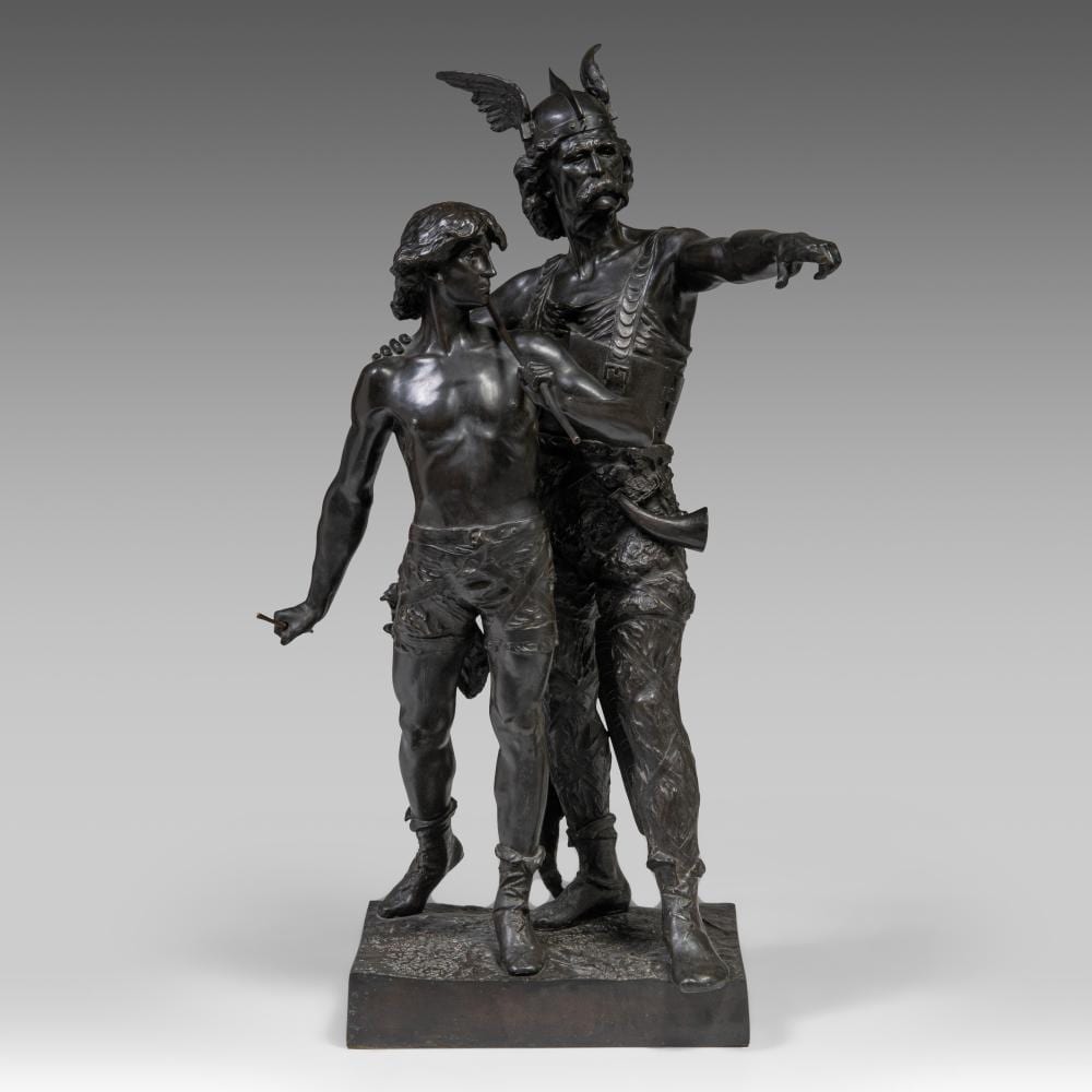Emile Laporte comparable auction result: emile laporte 1858 1907 pro patria 1884 dark patinated bronze 89 cm 35 03 in