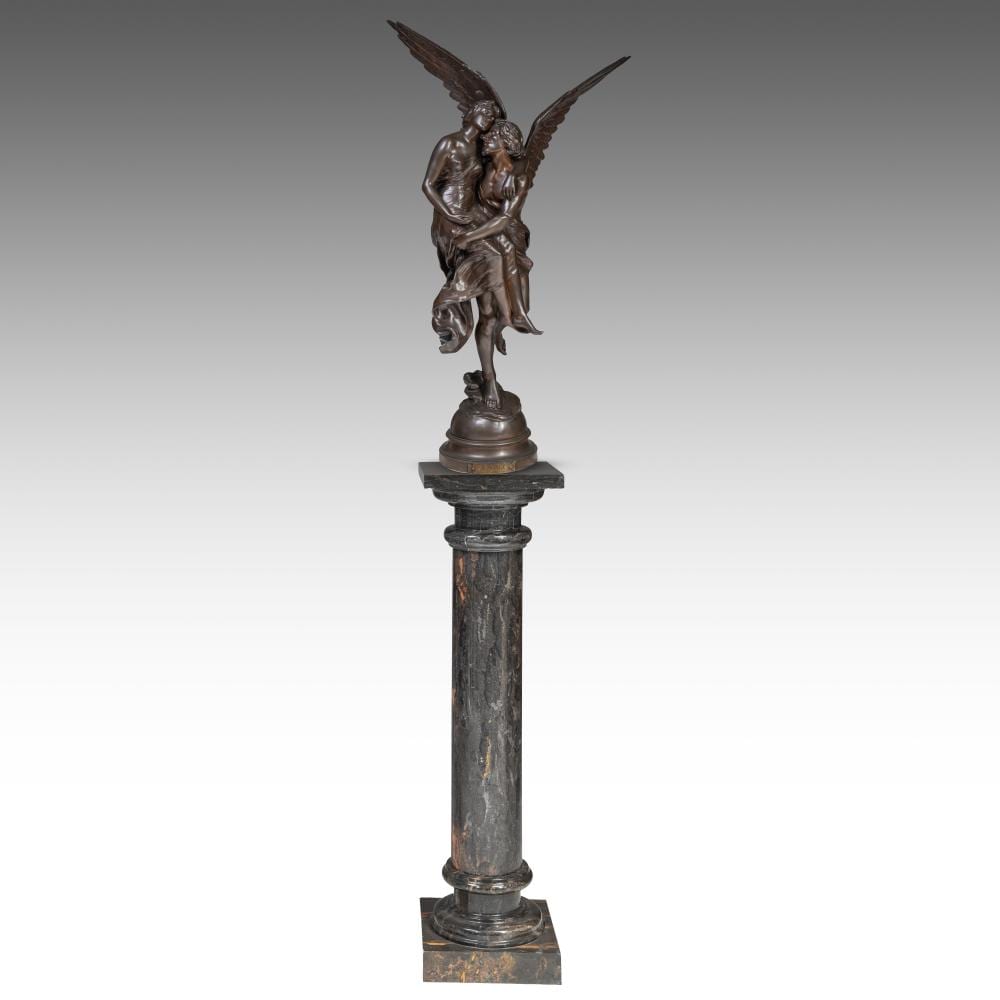 Henri Louis LeVasseur comparable auction result: henri louis levasseur 1853 1934 le songe patinated bronze on a marble stand h 98 208 cm the bronze total