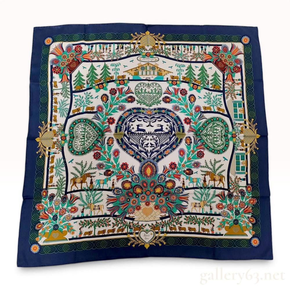 Anne Rosat comparable auction result: hermes decoupages silk scarf designed by anne rosat