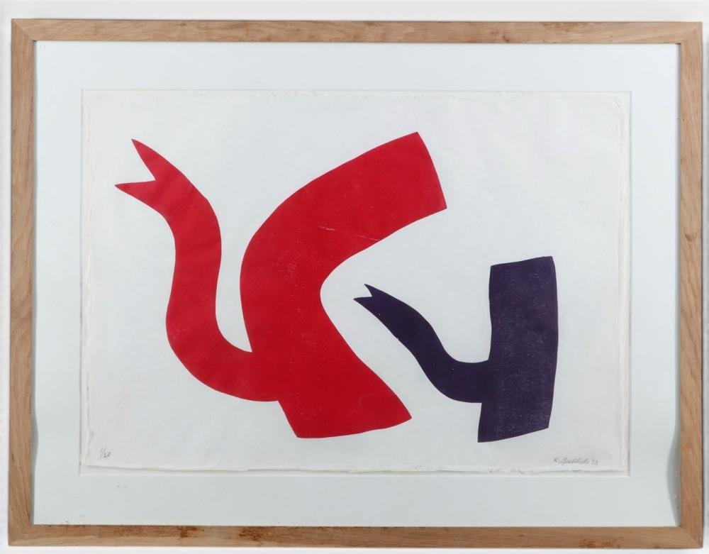 Klaas Gubbels comparable auction result: klaas gubbels bor 1934 coffee pots signed and dated 08 bottom right and numbered 1 20 bottom left woodcut on handmade paper 70 x 100 cm