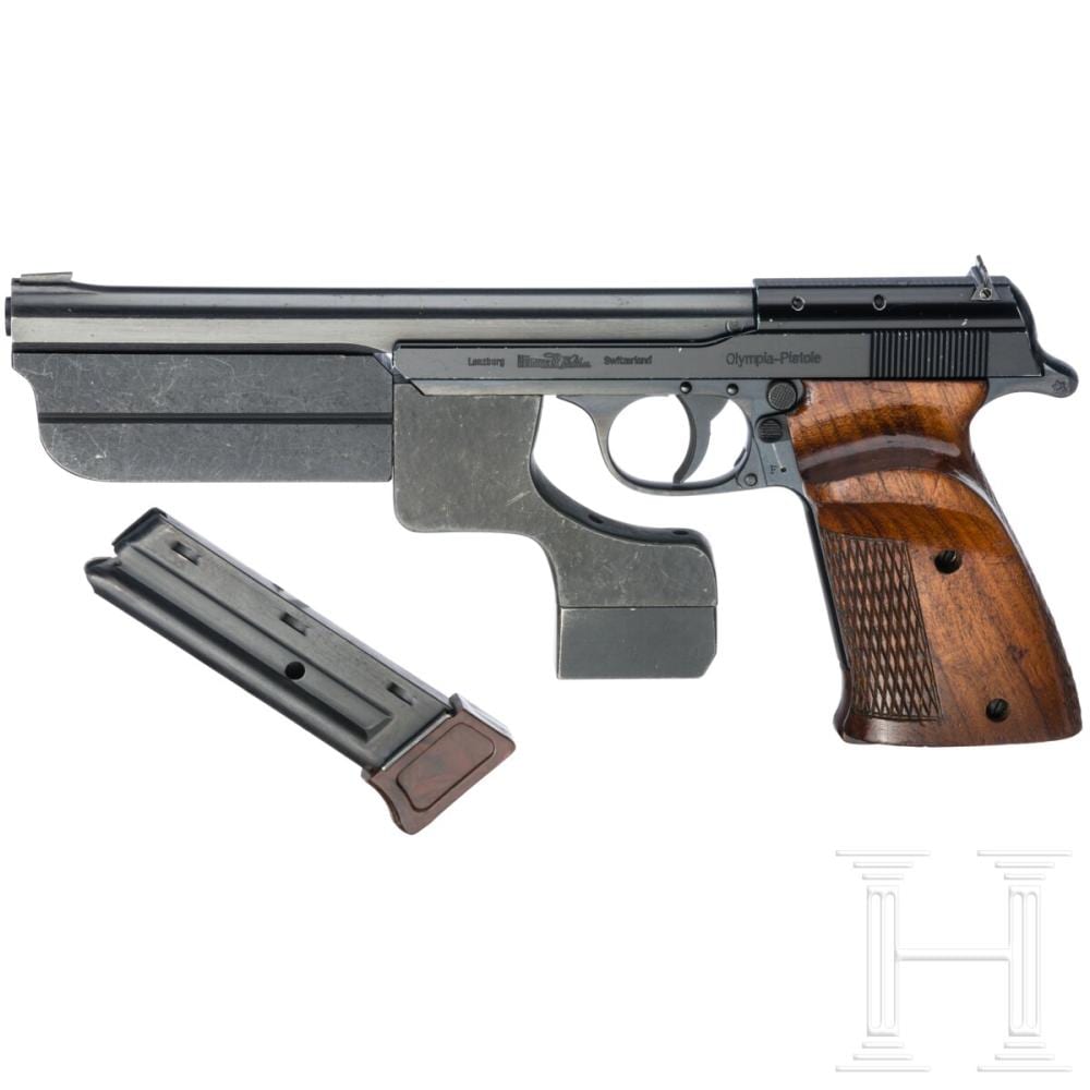 Israel Lipshitz comparable auction result: israel a h mmerli walther olympia pistol mod 202