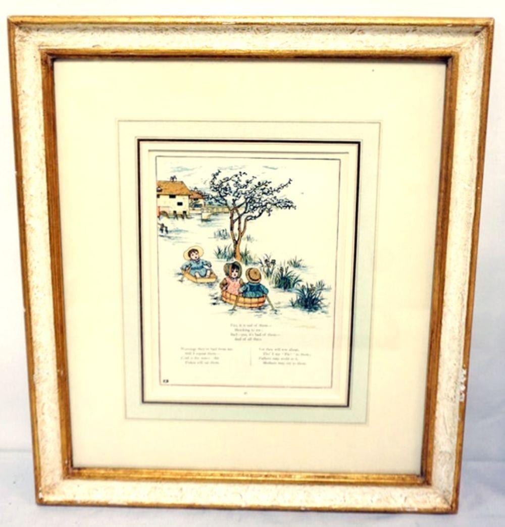 Kate Greenaway comparable auction result: kate greenaway print