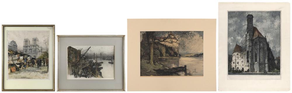 Luigi Kasimir comparable auction result: luigi kasimir new york california austria 1881 1962 four landscapes