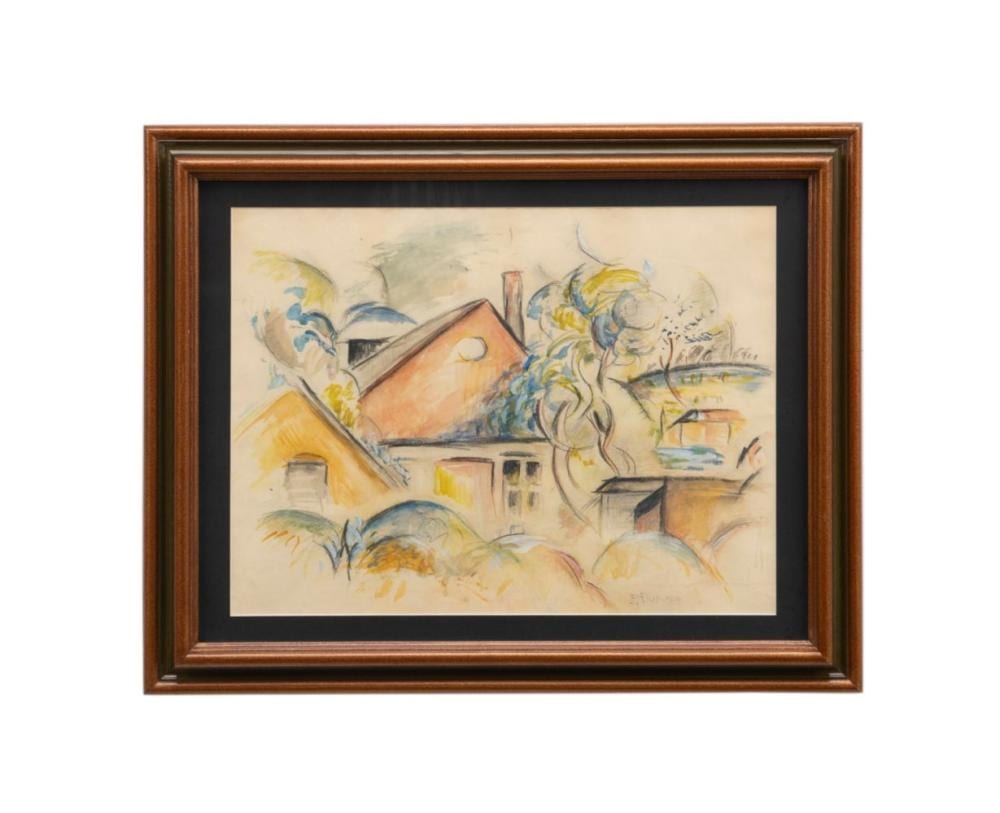 preston dickinson abstract village scene w c · Ahlers & Ogletree Inc. · 2026-05-14 Preston Dickinson comparable auction result: preston dickinson abstract village scene w c