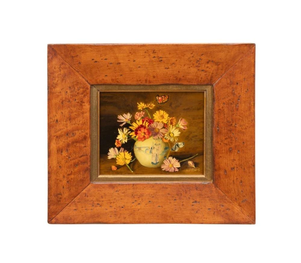 Sondra Lipton comparable auction result: sondra lipton mixed flowers in chinese vase