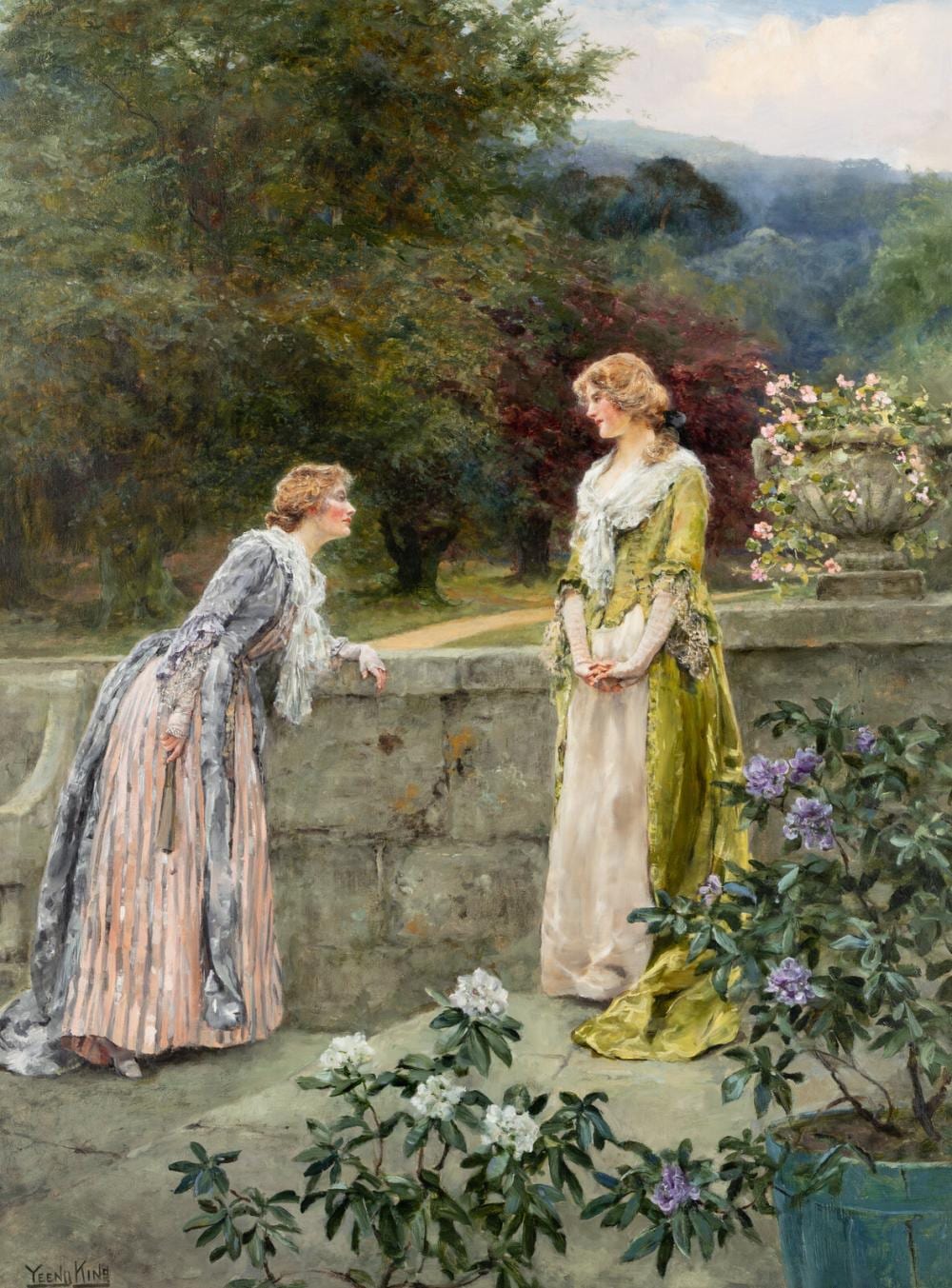 Yeend King comparable auction result: henry john yeend king british 1855 1924 two women on a terrace