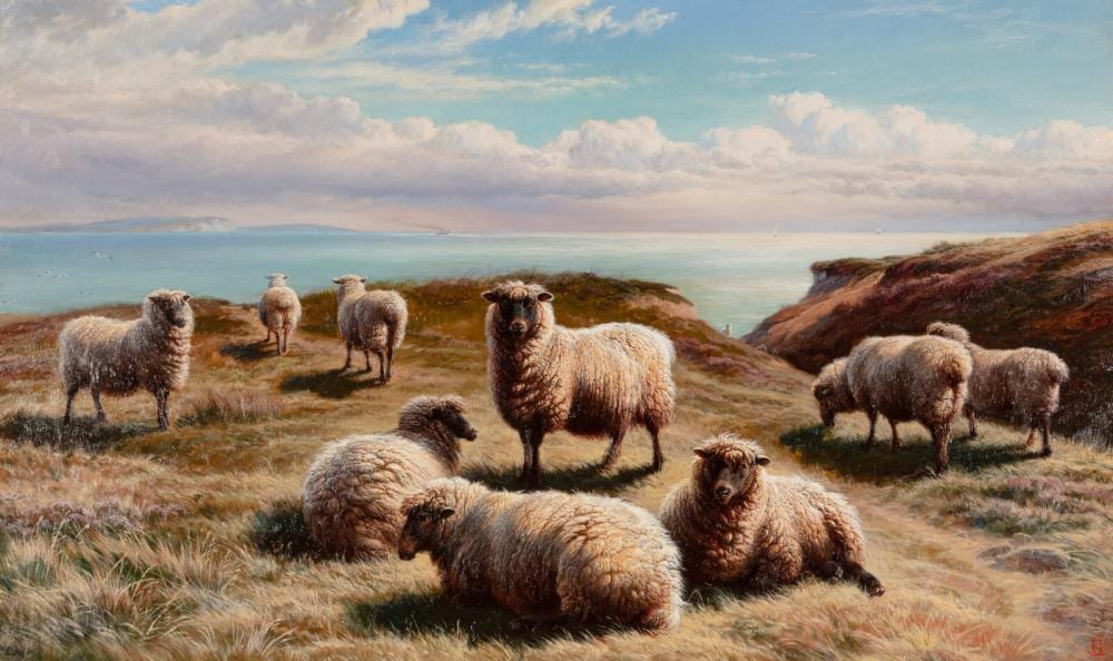 Charles Jones comparable auction result: charles jones british 1836 1892 autumn sunshine bournemouth 1885