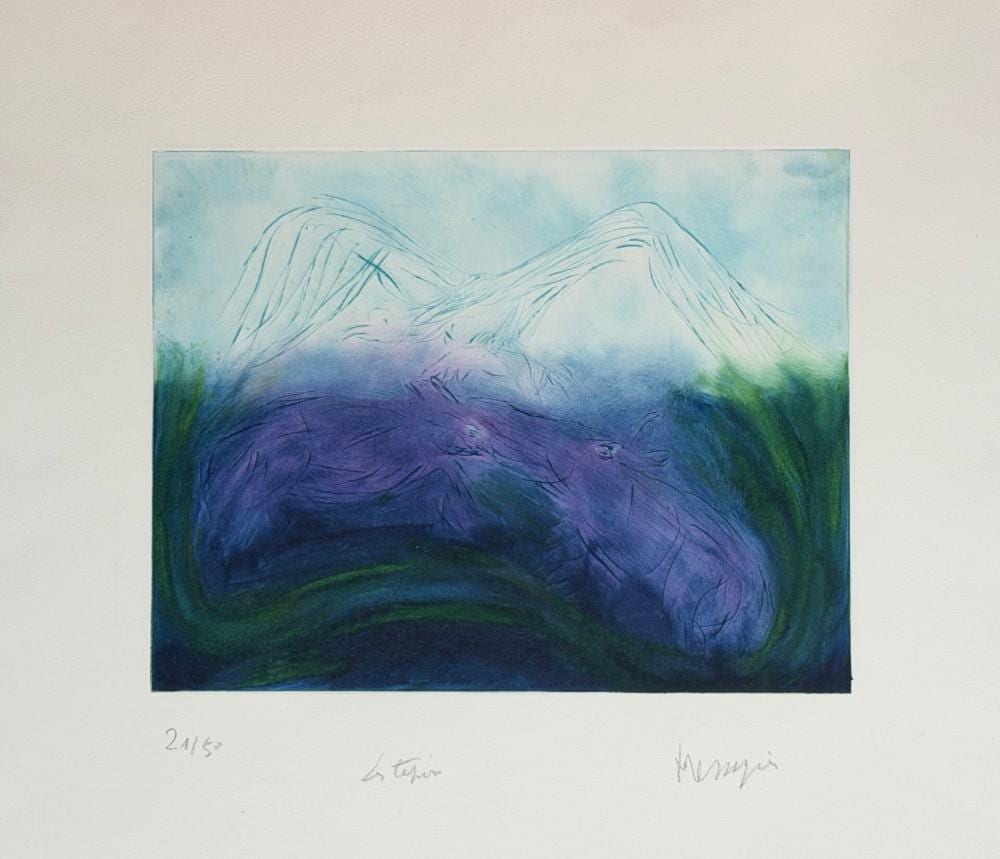 Jean Messagier comparable auction result: jean messagier 1920 1999