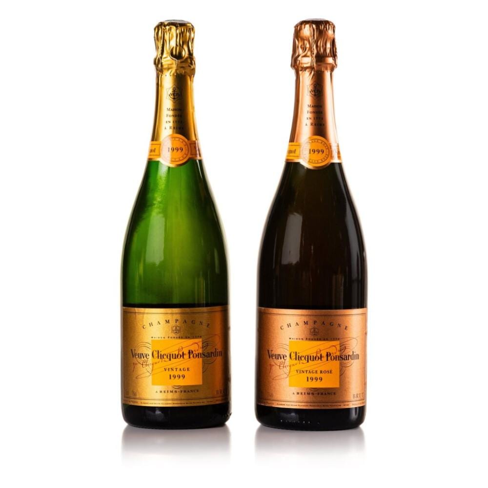 Veuve Clicquot Brut & Rosé 1999 (2 BT) sold by Sotheby's, lot 253 — auction record photograph