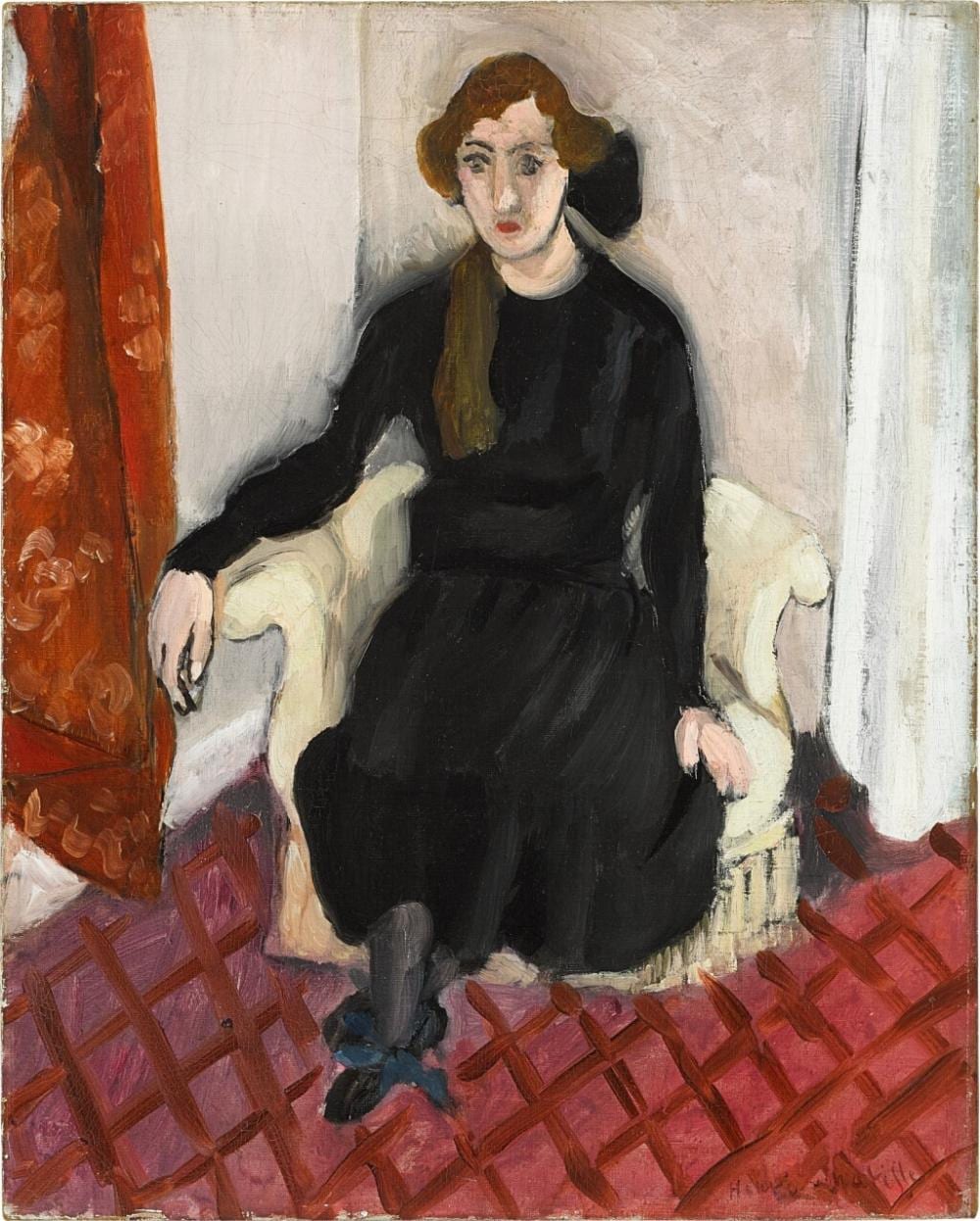 Henri Matisse 亨利・馬蒂斯 | Jeune fille en noir 黑衣少女 comparable sale