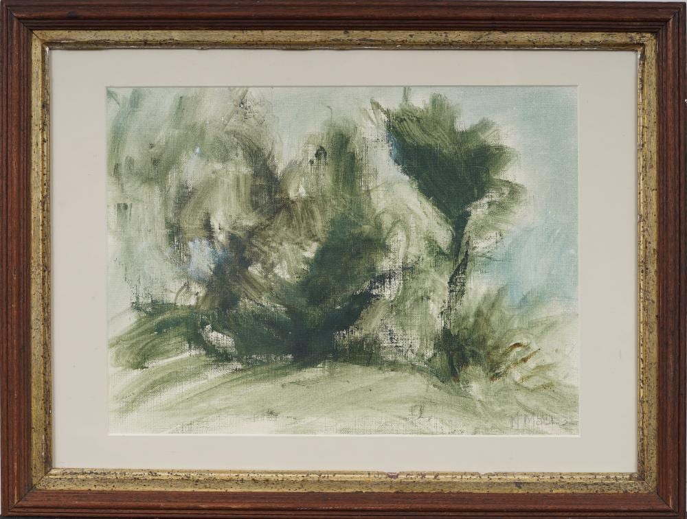 Norman MacLeish comparable auction result: norman macleish 1890 1975 wpa modernist landscape oil on paper painting signed