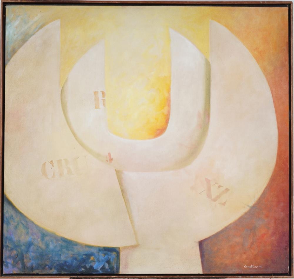 Frank Carmelitano comparable auction result: frank carmelitano 1935 1994 large spanish american midcentury abstract oil painting