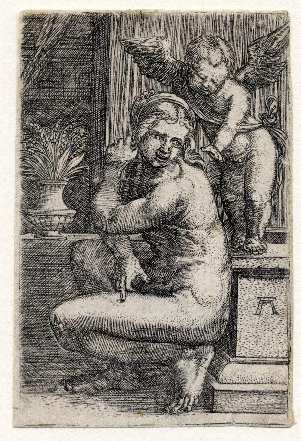 Albrecht Altdorfer comparable auction result: albrecht altdorfer venere accucciata 1530