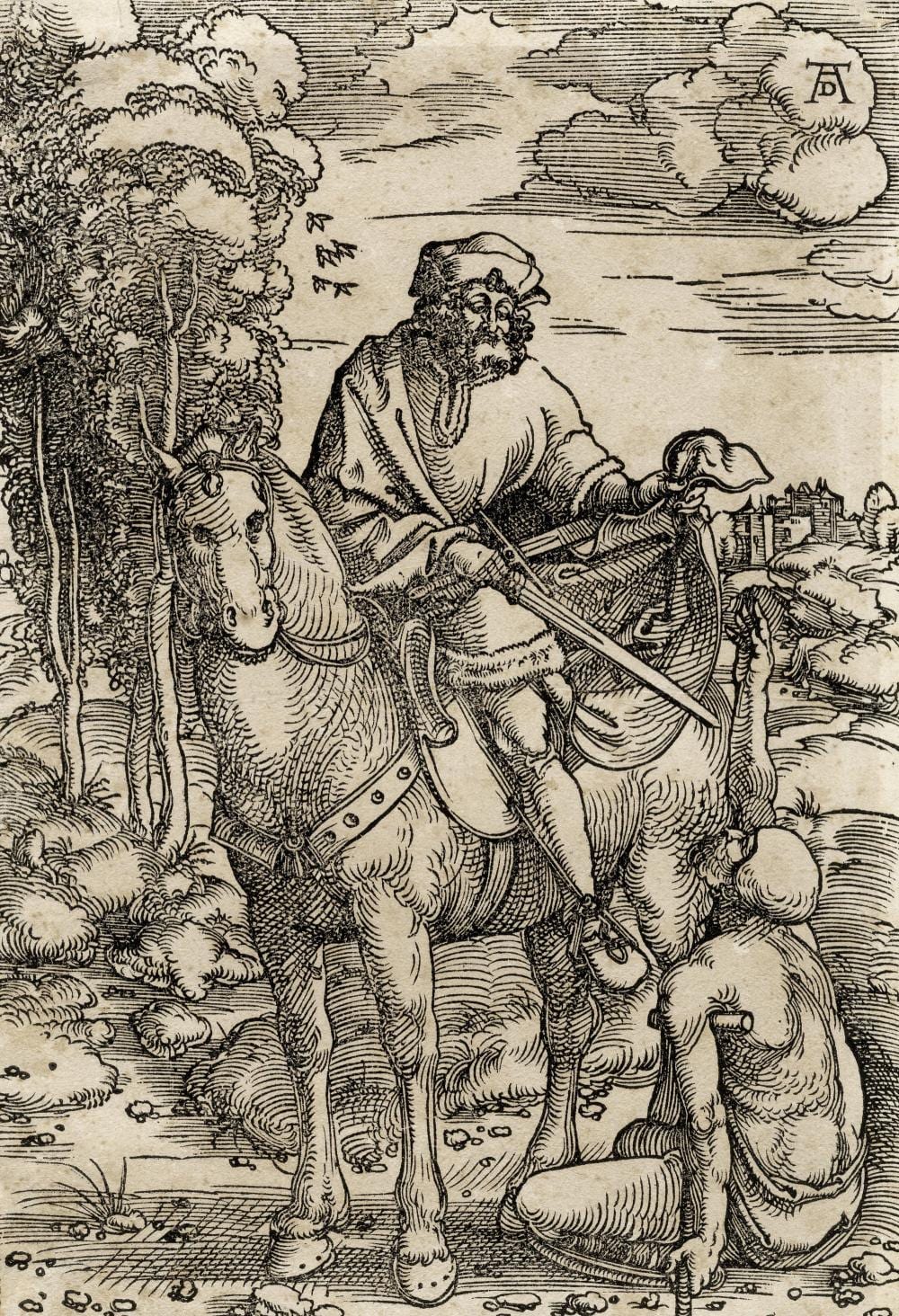 Hans Baldung Grien comparable auction result: hans baldung grien san martino a cavallo 1507