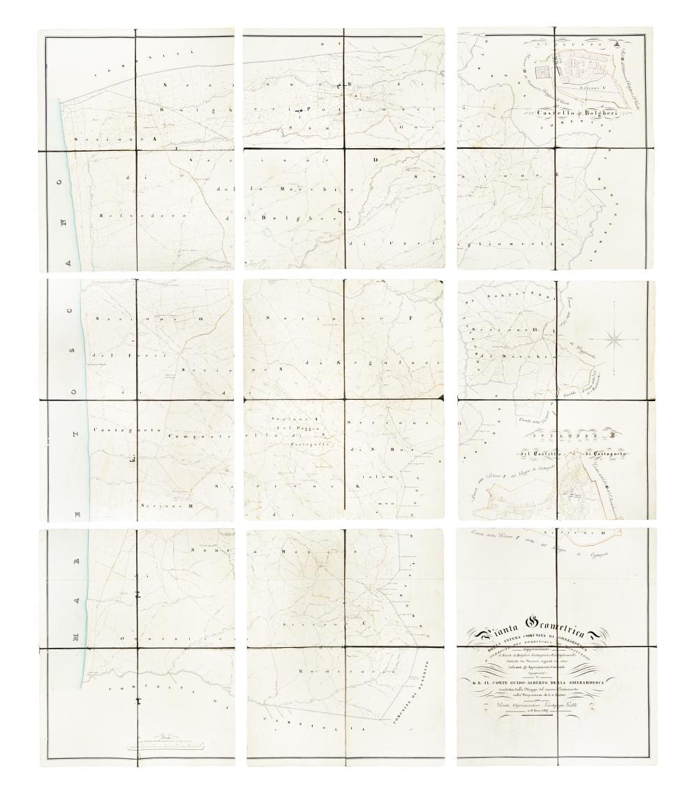 Giuseppe (1866) Galli comparable auction result: giuseppe galli pianta geometrica dell intera comunit di gherardesca e porzione del territorio di monteverdi 1837
