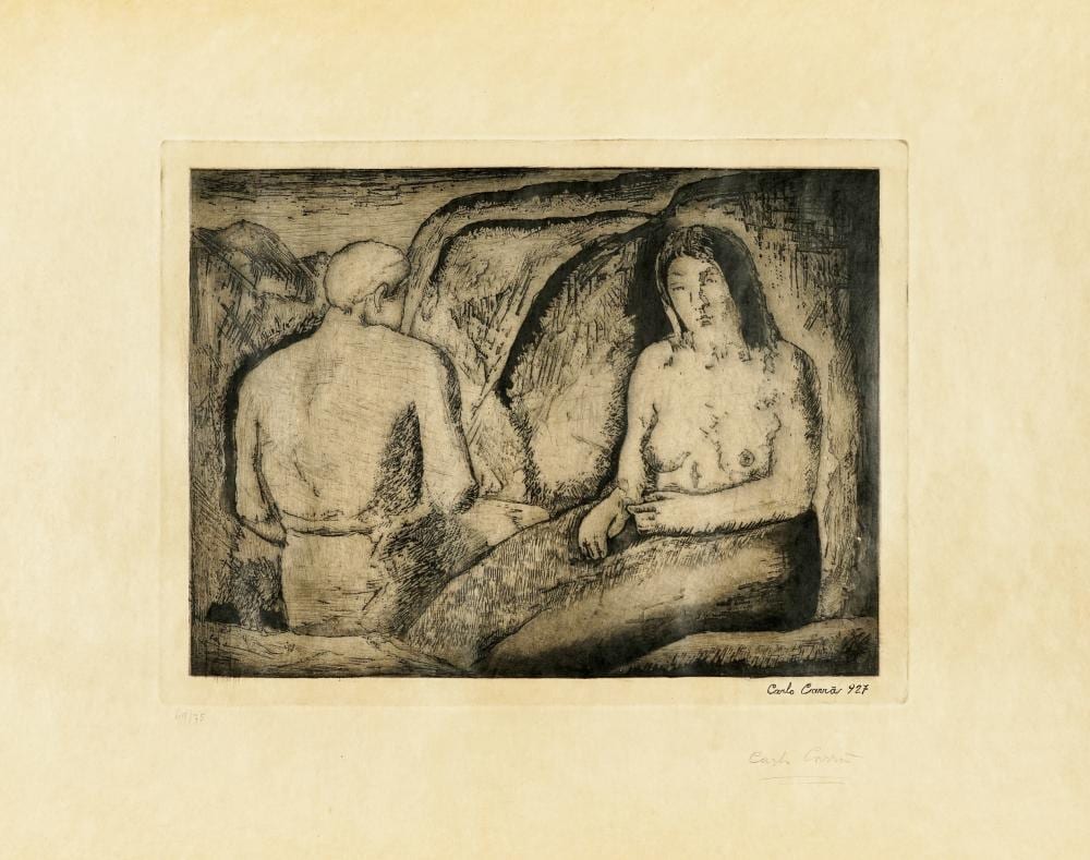 Carlo (1881) Carrà comparable auction result: carlo carr gli amanti 1927