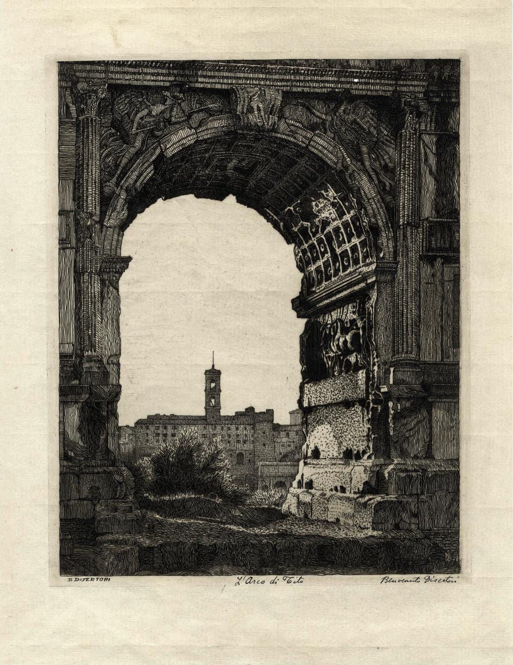 Benvenuto Disertori comparable auction result: benvenuto disertori lotto composto di 2 incisioni 1918