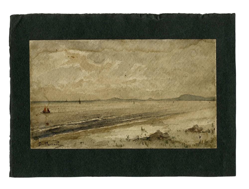 Lorenzo Delleani comparable auction result: lorenzo delleani marina 1800