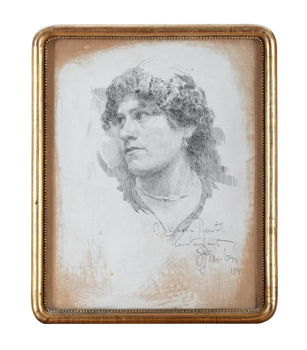 Francesco Paolo Michetti comparable auction result: francesco paolo michetti maria pignatelli 1911