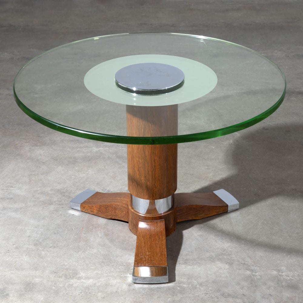 Jules Emile Leleu comparable auction result: jules leleu art deco coffee table around 1930