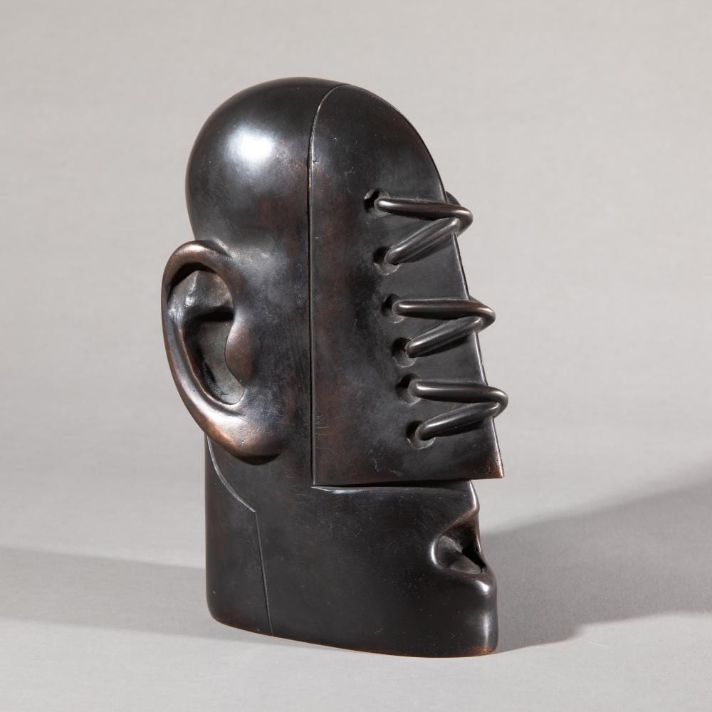rainer kriester 1935 2002 sculpture small bound head ii 1978 · Kunst und Design Auktionshaus Schops Turowski · 2026-05-16 Rainer Kriester comparable auction result: rainer kriester 1935 2002 sculpture small bound head ii 1978