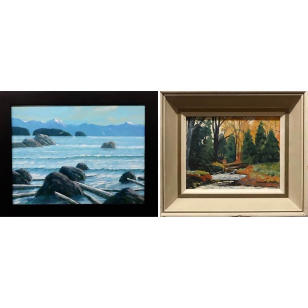 Chris MacClure comparable auction result: chris macclure canadian b 1943 leonard amos canadian 1903 1999 along the coast duffin s creek near claremont ont