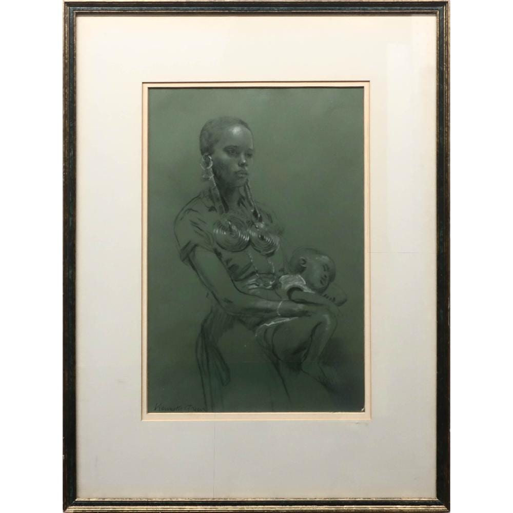 Kenneth Green comparable auction result: kenneth green british 1905 1986 untitled young mother and child