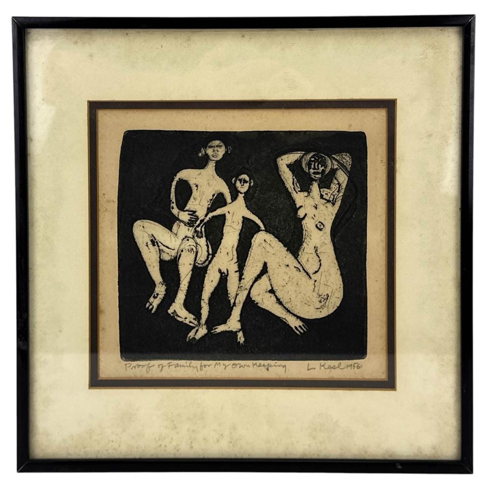 Lennie Kesl comparable auction result: lennie kesl 1926 2012 nude figural b w engraving
