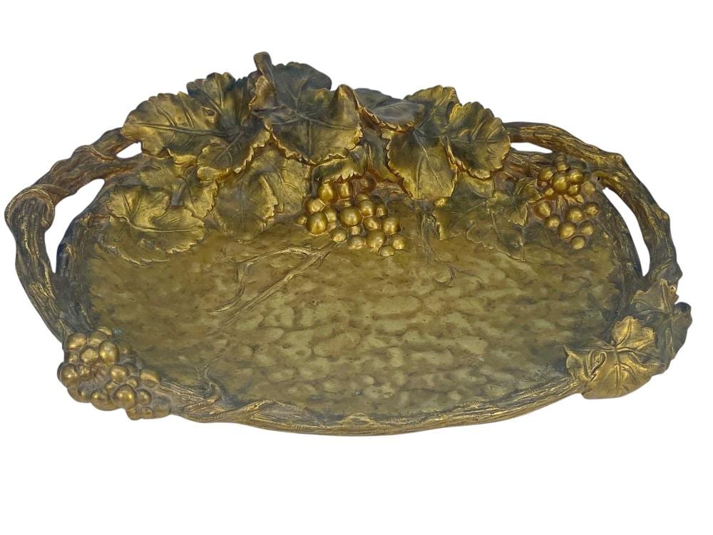 Albert Marionnet comparable auction result: albert marionnet 1852 1910 oval gilt bronze tray