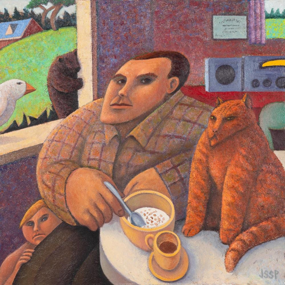 Robert Jessup comparable auction result: robert jessup american b 1952 portrait of my father family portrait 1983