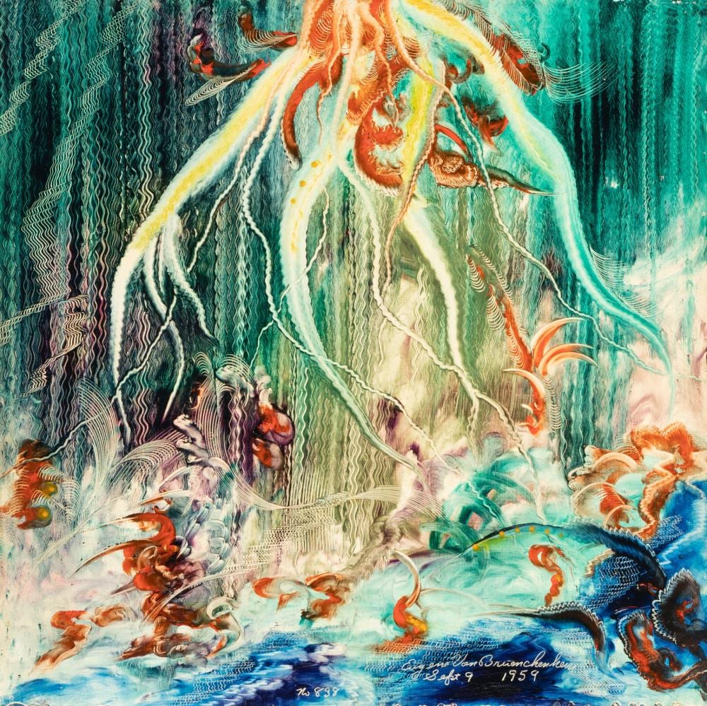Eugene Von Bruenchenhein comparable auction result: eugene von bruenchenhein american 1910 1983 untitled no 838 1959