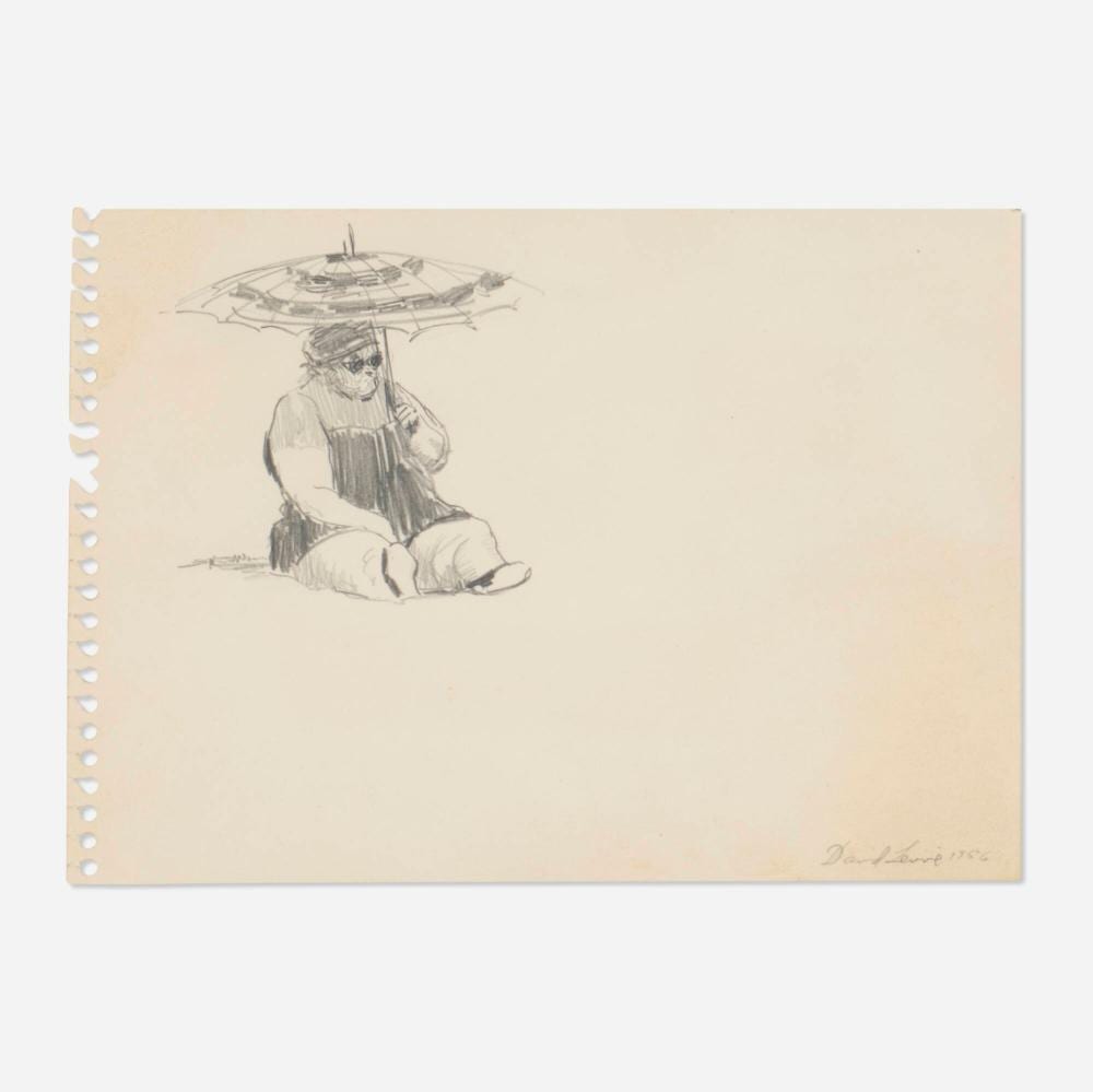 David Levine comparable auction result: david levine untitled