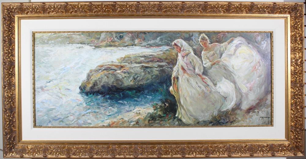 Jose Royo comparable auction result: jose royo serigraph bajando hacia el mar